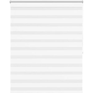 VidaXL White Zebra Double Roller Blind 120x175cm VidaXL White Zebra Double Roller Blind 120x175cm