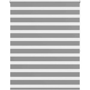 vidaXL Zebra Double Roller Blind - 140x175 cm - Grey vidaXL Zebra Double Roller Blind - 140x175 cm - Grey