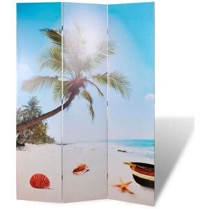 vidaXL Folding Room Divider 120x170cm Beach Multi coloured - Room Divider vidaXL Folding Room Divider 120x170cm Beach Multi coloured - Room Divider