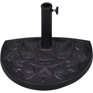vidaXL Resin Half Round Parasol Base - Heavy Duty Garden Umbrella Holder vidaXL Resin Half Round Parasol Base - Heavy Duty Garden Umbrella Holder