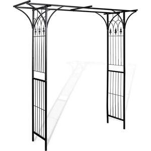 vidaXL Garden Arch 200x52x204cm Black - Garden Arch vidaXL Garden Arch 200x52x204cm Black - Garden Arch