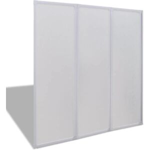 vidaXL Shower Bath Screen Wall Folding Shower Door - Bath, White, 141x132cm vidaXL Shower Bath Screen Wall Folding Shower Door - Bath, White, 141x132cm
