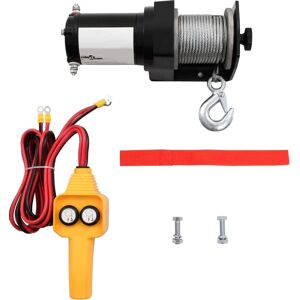 vidaXL Electric Winch 907kg 12V Wire Remote Control Lift Hoist - Winch vidaXL Electric Winch 907kg 12V Wire Remote Control Lift Hoist - Winch