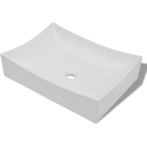 vidaXL Bathroom Ceramic Sink Art Basin White High Gloss - Bathroom Sink vidaXL Bathroom Ceramic Sink Art Basin White High Gloss - Bathroom Sink