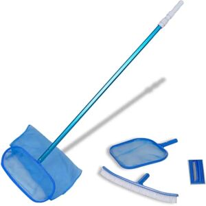 vidaXL Pool Cleaning Set - Telescopic Pole, Leaf Skimmers, Brush - Pool Type vidaXL Pool Cleaning Set - Telescopic Pole, Leaf Skimmers, Brush - Pool Type
