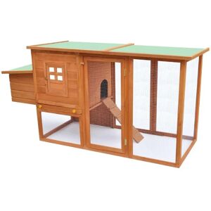 vidaXL Outdoor Chicken Cage Hen House with 1 Egg Cage Wood Coop Carrier House vidaXL Outdoor Chicken Cage Hen House with 1 Egg Cage Wood Coop Carrier House