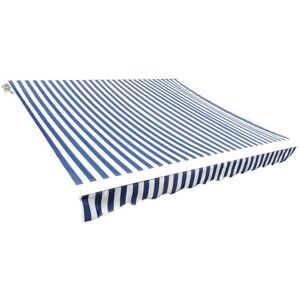 vidaXL Blue & White Sunshade Canvas 3x2.5m - Sunshade Canvas vidaXL Blue & White Sunshade Canvas 3x2.5m - Sunshade Canvas