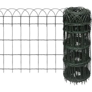 vidaXL Garden Border Fence 25x0.65m - Garden Fence in Powder-Coated Iron - Green vidaXL Garden Border Fence 25x0.65m - Garden Fence in Powder-Coated Iron - Green