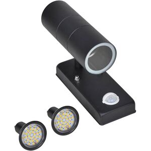 vidaXL LED Wall Lamp Stainless Steel Cylinder Shape Black - Wall Lamp vidaXL LED Wall Lamp Stainless Steel Cylinder Shape Black - Wall Lamp