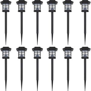 vidaXL 12 pcs Outdoor Solar Lamp LED Light Set - 38cm vidaXL 12 pcs Outdoor Solar Lamp LED Light Set - 38cm