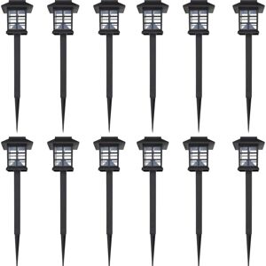 vidaXL 12 pcs Outdoor Solar Lamp LED Light Set - 38cm vidaXL 12 pcs Outdoor Solar Lamp LED Light Set - 38cm