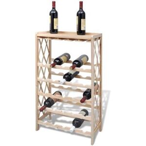 vidaXL 241068 supporto vino - Supporto per vino a terra - 25 bottiglie - Legno vidaXL 241068 supporto vino - Supporto per vino a terra - 25 bottiglie - Legno