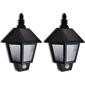 vidaXL Solar Wall Lamp Outdoor Wall Light Garden Light with Motion Sensor - Wall Lamp vidaXL Solar Wall Lamp Outdoor Wall Light Garden Light with Motion Sensor - Wall Lamp