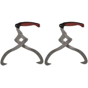 vidaXL Log Tongs 2x with TPR Handle - Log Lifter & Firewood Grip vidaXL Log Tongs 2x with TPR Handle - Log Lifter & Firewood Grip