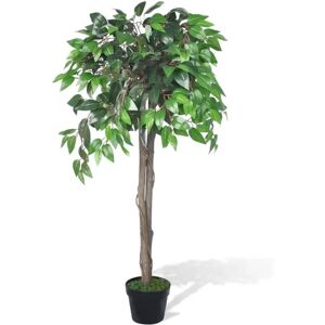 vidaXL Artificial Plant Ficus Tree with Pot 110cm - Artificial Plant vidaXL Artificial Plant Ficus Tree with Pot 110cm - Artificial Plant