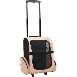 vidaXL Foldable Multipurpose Pet Trolley Beige - Pet Trolley vidaXL Foldable Multipurpose Pet Trolley Beige - Pet Trolley