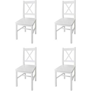 vidaXL 4x Dining Chairs Wood White - Dining Chairs vidaXL 4x Dining Chairs Wood White - Dining Chairs