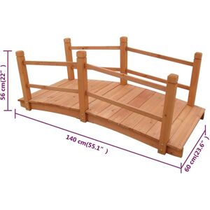 vidaXL Pont de jardin 140 x 60 x 56 cm - Pont de jardin vidaXL Pont de jardin 140 x 60 x 56 cm - Pont de jardin
