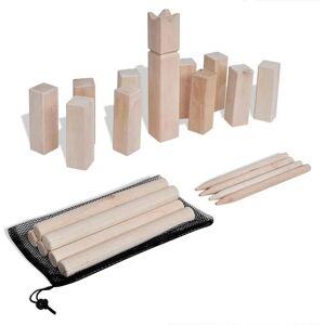 VidaXL Wooden Kubb Game Set Outdoor Lawn Garden Family Game Blocks and Batons - Party Game / Toy VidaXL Wooden Kubb Game Set Outdoor Lawn Garden Family Game Blocks and Batons - Party Game / Toy