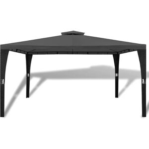 vidaXL Gazebo with Dark Grey Roof 3x4m Poly Rattan Patio Canopy Marquee Tent vidaXL Gazebo with Dark Grey Roof 3x4m Poly Rattan Patio Canopy Marquee Tent