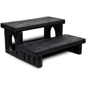 vidaXL Spa Steps Black Non-skid Surface Sturdy Swimming Pool Hot Tub Ladder - Spa Steps vidaXL Spa Steps Black Non-skid Surface Sturdy Swimming Pool Hot Tub Ladder - Spa Steps