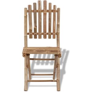 vidaXL Outdoor Chair Set - Foldable Bamboo Garden Chairs vidaXL Outdoor Chair Set - Foldable Bamboo Garden Chairs