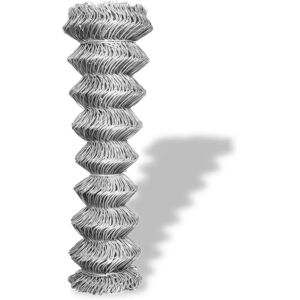 vidaXL Galvanised Steel Chain Link Fence 25x0.8 m - Fence vidaXL Galvanised Steel Chain Link Fence 25x0.8 m - Fence