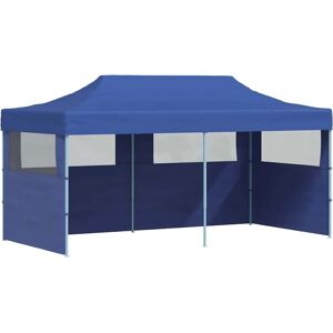 vidaXL Foldable Pop-up Party Tent 3x6m Blue Outdoor Gazebo - Party Tent vidaXL Foldable Pop-up Party Tent 3x6m Blue Outdoor Gazebo - Party Tent