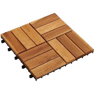 vidaXL 10 x acacia wood tiles - Garden Outdoor Decking - 30x30cm vidaXL 10 x acacia wood tiles - Garden Outdoor Decking - 30x30cm