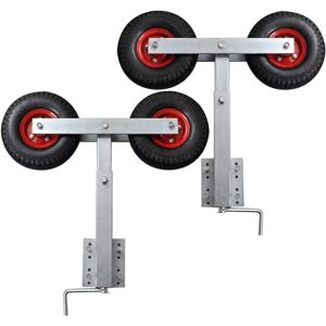 vidaXL Supporti Prua a Doppia Ruota per Rimorchio Barca 59-84 cm vidaXL Supporti Prua a Doppia Ruota per Rimorchio Barca 59-84 cm