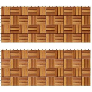 vidaXL Acacia Decking Tiles 30x30cm Set of 20 vidaXL Acacia Decking Tiles 30x30cm Set of 20