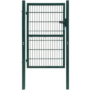 vidaXL 2D Metal Garden Fence Gate Yard Wire Mesh - Green - Secure Entry vidaXL 2D Metal Garden Fence Gate Yard Wire Mesh - Green - Secure Entry