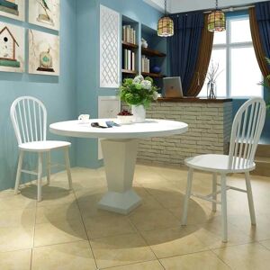 vidaXL 2 White Wooden Dining Chairs - Dining Chairs vidaXL 2 White Wooden Dining Chairs - Dining Chairs