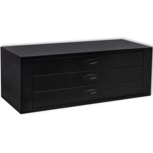 vidaXL Metal Tool Chest 3 Drawers Black - Tool Chest vidaXL Metal Tool Chest 3 Drawers Black - Tool Chest