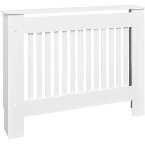 vidaXL Osłona na radiator 112cm Biała MDF - Osłona na radiator vidaXL Osłona na radiator 112cm Biała MDF - Osłona na radiator