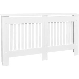 vidaXL Radiator Cover 152cm White MDF Wall Shelf - Radiator Cover vidaXL Radiator Cover 152cm White MDF Wall Shelf - Radiator Cover