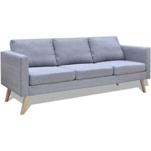 Canapé 3 places gris clair VidaXL 242219 - Sofa - Publicité Canapé 3 places gris clair VidaXL 242219 - Sofa - Publicité