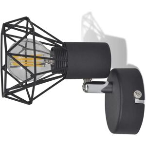vidaXL 242265 Wall Lighting - Industrial Style Wire Frame with LED Bulb vidaXL 242265 Wall Lighting - Industrial Style Wire Frame with LED Bulb