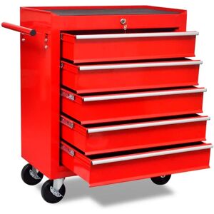 vidaXL 5 Drawers Mechanics Tool Trolley - Tool Trolley vidaXL 5 Drawers Mechanics Tool Trolley - Tool Trolley