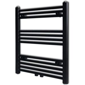 vidaXL Steel Towel Radiator Black 600x764mm - Bathroom Heating vidaXL Steel Towel Radiator Black 600x764mm - Bathroom Heating