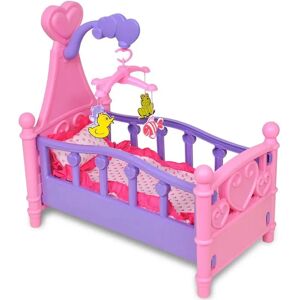 vidaXL Kids Doll Bed Pink Purple - Doll Bed for Kids Playroom vidaXL Kids Doll Bed Pink Purple - Doll Bed for Kids Playroom