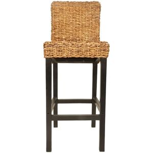 VidaXL Mango Wood Abaca Bar Stools - Rustic Charm - 2 pcs VidaXL Mango Wood Abaca Bar Stools - Rustic Charm - 2 pcs