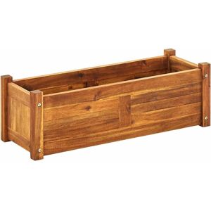 vidaXL Garden Raised Bed Acacia Wood 76x27.6x25cm - Garden Raised Bed vidaXL Garden Raised Bed Acacia Wood 76x27.6x25cm - Garden Raised Bed