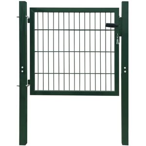 vidaXL Steel Green Fence Gate 105x150cm Security Barrier Garden Patio Terrace vidaXL Steel Green Fence Gate 105x150cm Security Barrier Garden Patio Terrace