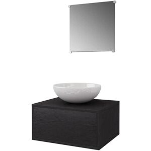 vidaXL 272225 Badkamermeubelset Zwart - Badkamermeubels vidaXL 272225 Badkamermeubelset Zwart - Badkamermeubels