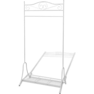 vidaXL Kleiderständer Weiß Stahl - Kleiderständer vidaXL Kleiderständer Weiß Stahl - Kleiderständer