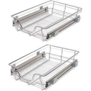 vidaXL 2 pcs Pull-Out Wire Baskets Kitchen Storage - Pull-Out Wire Baskets vidaXL 2 pcs Pull-Out Wire Baskets Kitchen Storage - Pull-Out Wire Baskets