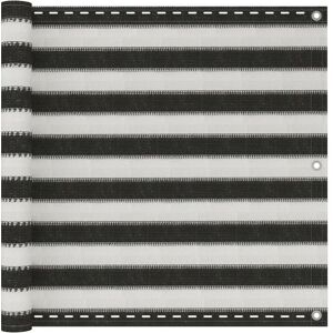 vidaXL Balcony Screen HDPE 90x400cm Anthracite and White Garden Panel Sunshade vidaXL Balcony Screen HDPE 90x400cm Anthracite and White Garden Panel Sunshade