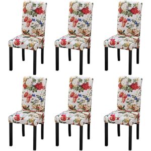 vidaXL 6 Flerfarvede Stoffestole - Spise-stole vidaXL 6 Flerfarvede Stoffestole - Spise-stole