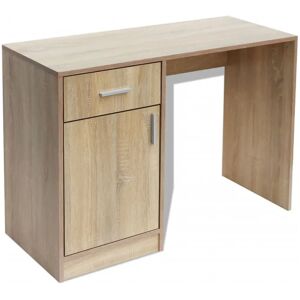 VidaXL 243057 Oak Desk with Storage - Furniture VidaXL 243057 Oak Desk with Storage - Furniture